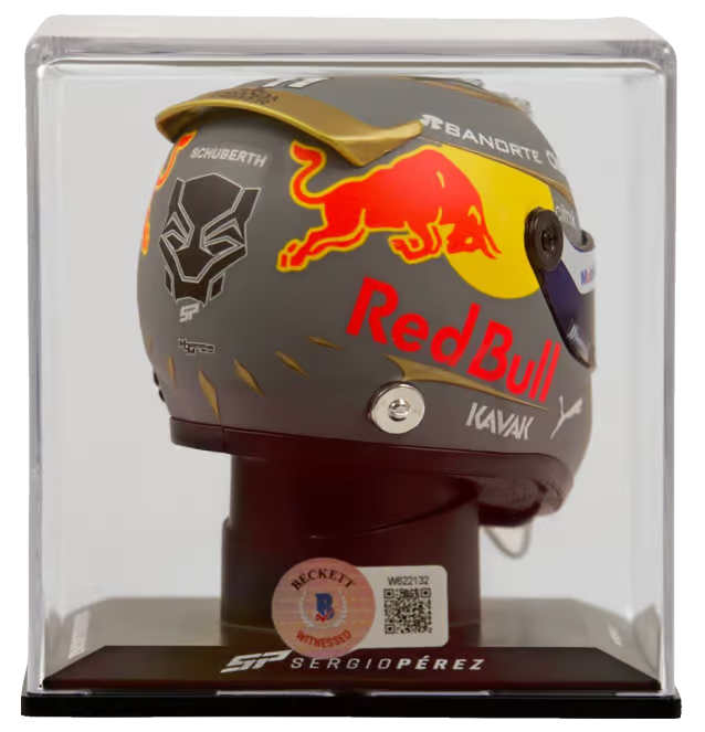 Sergio Perez Signed Formula 1 Redbull Racing Helmet 1:4 Scale with Beckett COA